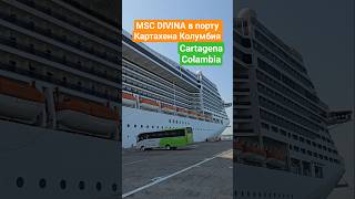Лайнер MSC DIVINA в порту Картахена Колумбия CARTAGENA COLAMBIA #cartagena #colambia #mscdivina #4k