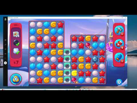 Fishdom Hard Level 105 | F2P Audio Commentary Walkthrough & Strategy Tips