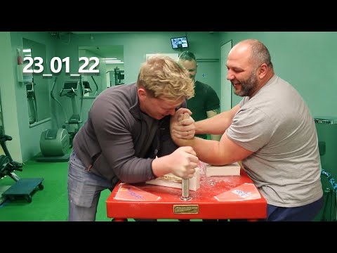 British super heavy weight Armwrestling champion Mindaugas Dulskas training 2022