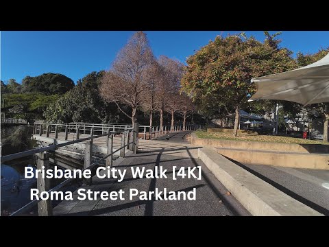 Passeio a pé pela cidade de Brisbane (Austrália) [4K]