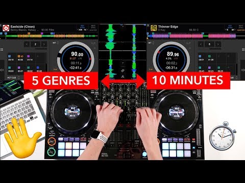5 Genres in 10 Minutes (Mixing & Transition Ideas) - Pioneer DDJ 1000 DJ Mix