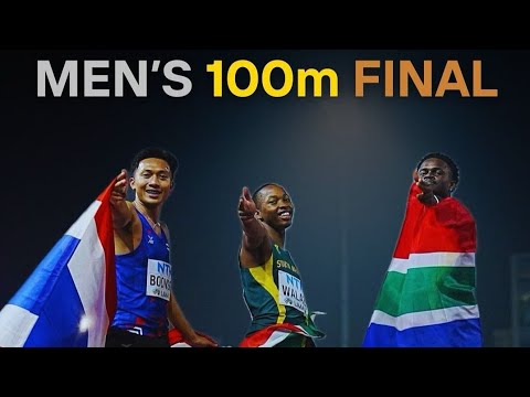 Mens 100m final - World Athletics U20 Championships Lima 24