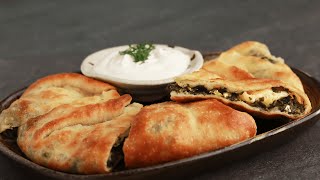 Spinach Feta Pie with Pizza Dough