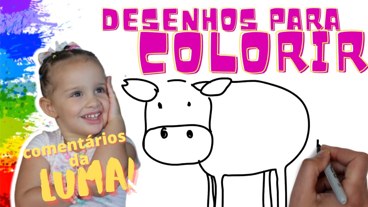 COMO DESENHAR ANIMAIS (FÁCIL) DESENHOS PARA COLORIR E PINTAR - ANIMAIS DA FAZENDA. COLORING FOR KIDS