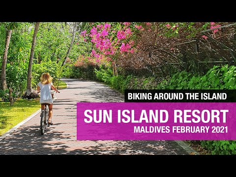 Sun Island Resort Maldives biking around the Island