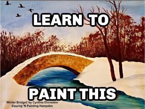 Learn to Paint "Winter Bridge" with Vanessa / Acrylic Class #71