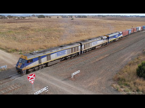 7922V SCT/SBR Dooen Container Train Departs Gheringhap Loop (14/4/2022) - PoathTV Railways