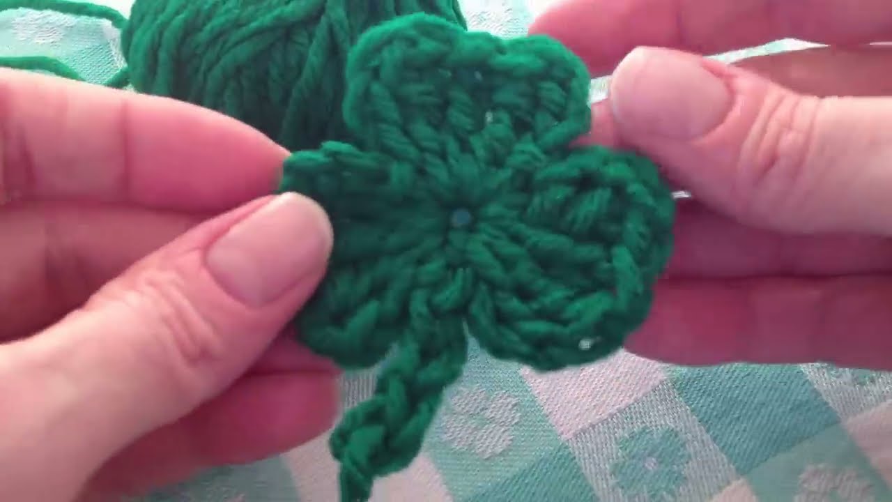 How to crochet a shamrock for St Patrick's Day