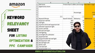 Amazon Keyword Relevancy Sheet | Stark Sheet for PPC and Listing Optim