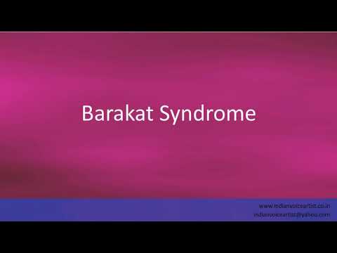 Pronunciation of the word(s) "Barakat Syndrome".