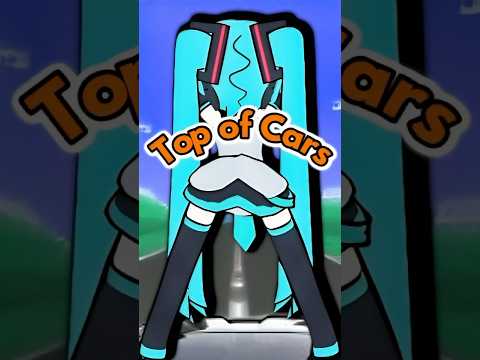 Miku in 4K 😳 #ontopofcars #miku #hatsunemiku #vocaloid #anime #vrchat #caughtin4k #viral #shorts