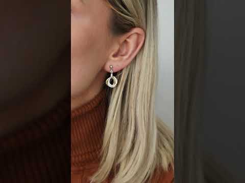 Stříbrný náhrdelník s diamanty Trio Teardrop DP779 (řetízek, přívěsek)