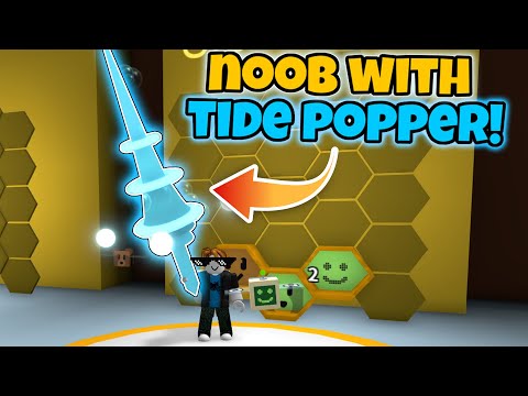 Noob With Tide Popper! Gets 50 Bees in 2 Hours! (Bee Swarm Simulator)