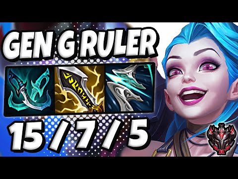 Jinx vs Ezreal ADC [ Gen G Ruler ] Patch 12.7 Korea Grandmaster ✅