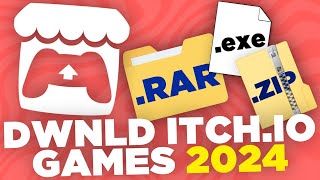 How To Download Itch.io Games 2024! (.rar .zip .exe)