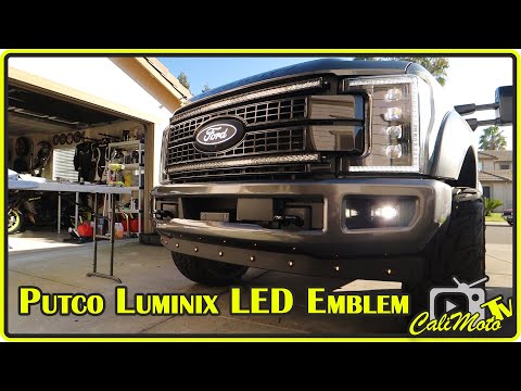2019 Ford Super Duty F-250 Platinum Putco Luminix LED Front Ford Emblem Install