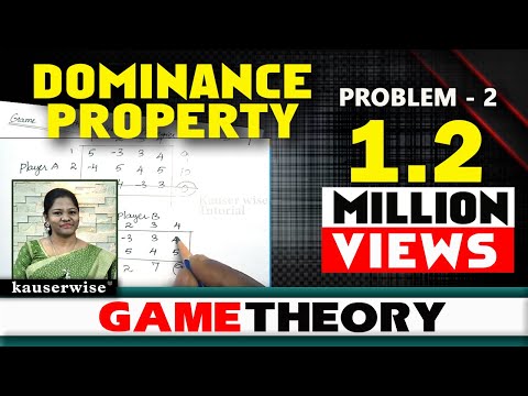 Game Theory #2||Dominance Property||Pure & Mixed Strategy||in Operations Research||by Kauserwise