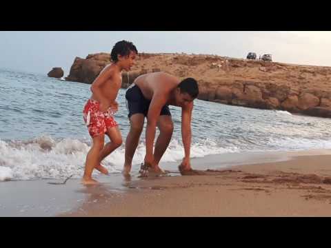 Sami, Aziz, Brahim an Mohamed at the Beach