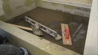 How to install   Mud in a shower floor