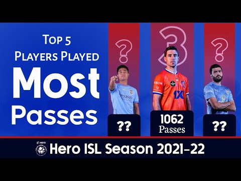 Top 5 Players Played Most Passes || Hero ISL Season 2021-22 || ft. Apuia , Bedia || Football Accent