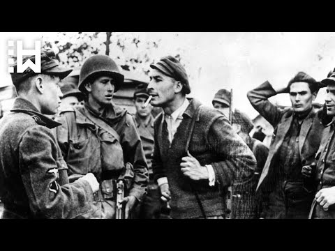 Masakr v Dachau - poprava nacistických dozorců při osvobozování Dachau - 2. světová válka