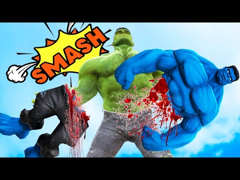 HULK VS BLUE HULK - EPIC SUPERHEROES BATTLE (HULK MCU -  MARVEL CINEMATIC UNIVERSE)