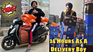 24 HOURS AS A DELIVERY BOY😱😱 **Amazon, Grofers, Swiggy**