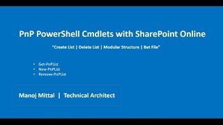 Create or Delete A List using PnP PowerShell - Part Seven