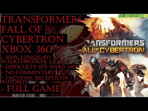 Transformers Fall of Cybertron Xbox 360 (Hard) Full Game 100% Walkthrough (No Commentary)