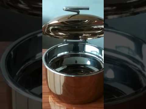 Antique brass chafing dish, capacity: 6 litre