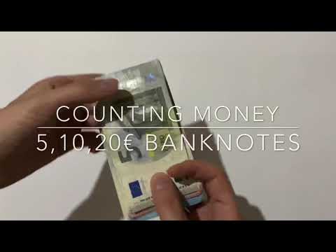 Counting money: EUR 5,10 and 20 banknotes €€€ - ASMR