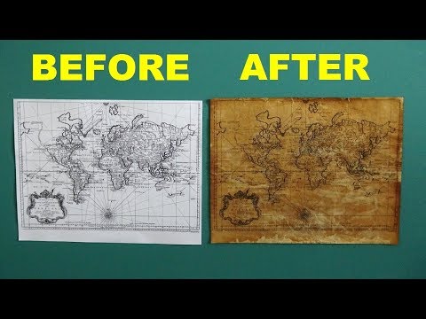 How To Make Paper Look Old - How to Age Paper Easy and Fast (Technique #1)