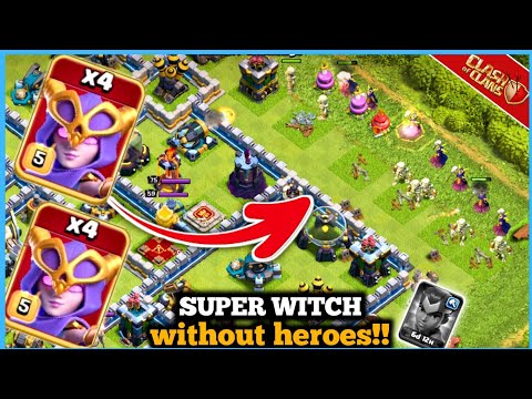 Best Super Troops? Super Witch Attack Strategy Th13 = Easily 3 Star Attack Without Heroes || COC