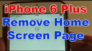 iPhone 6 Plus: How to Remove a Home Screen Page