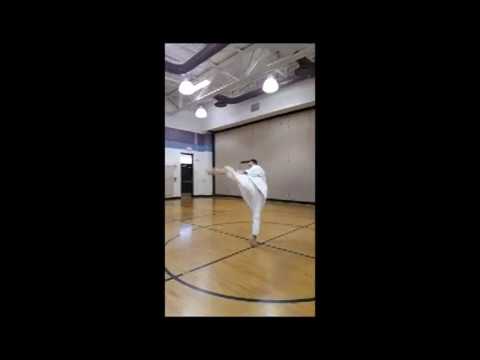 Karate multiple kick drill