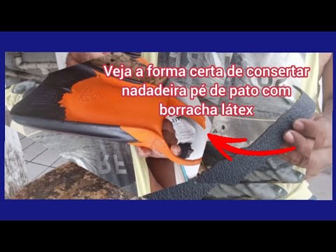 Veja  que o sapateiro fez pra consertar nadadeira pé de pato com borracha látex
