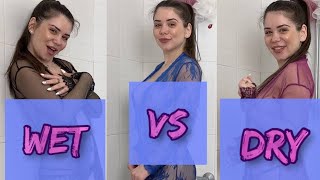 In English  WET VS DRY  Try On Robes  Showering In