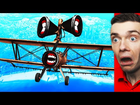 Stealing The SIREN HEAD PLANE In GTA 5 (Scary)