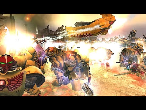 Imperial Fists vs Legion of Khorne: Dawn of War - Unification mod Survival | Warhammer 40k