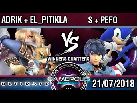 [INVITATIONAL GAMEPOLIS] Adrik + El Pitikla VS Pefo + S - E3 SSBU Demo - Winners Quarters