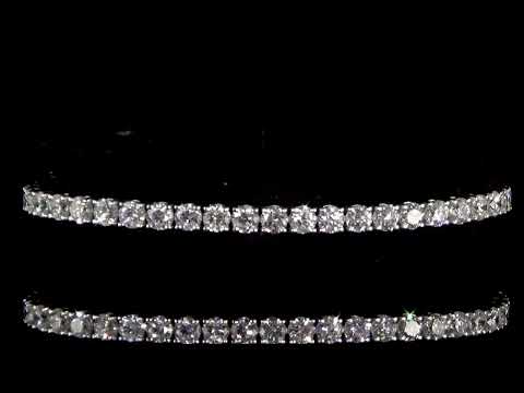 18k White Gold 9.55ct (TDW) Diamond Tennis Bracelet