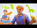 Blippi Learns About Dinosaurs Digging For Fossils Educational Videos For Kids