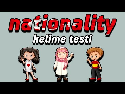4.SINIF İNGİLİZCE 2.ÜNİTE KELİME TESTİ NATIONALITY | İNGİLİZCE MİLLETLER VE ÜLKELER