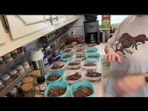 Ground beef meal prep + doggy fat bombs-Lost 180lbs-clean, meat focused keto/carnivore/calorie count