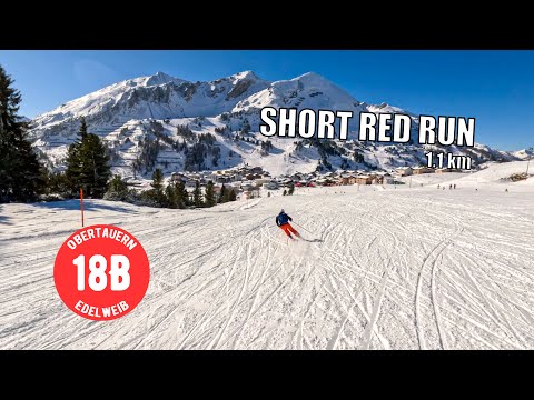 Skiing Slope 18B (Red) at Obertauern - From Edelweiß Lift | 1.1 km