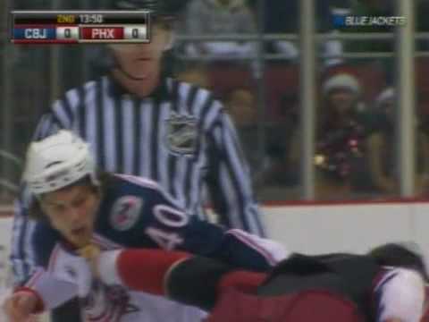 Jared Boll vs Daniel Carcillo Dec 20, 2008