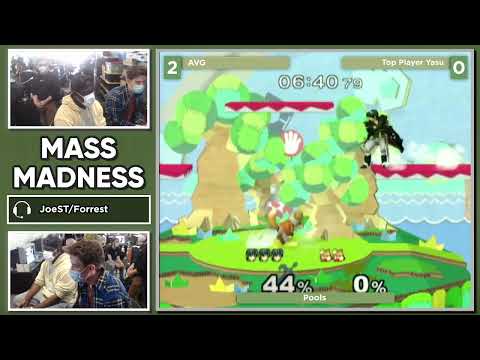 Mass Madness 35 SSBM - Awesome Video Games (Black Marth) vs. Yasu (Fox, Marth) - Melee WR3