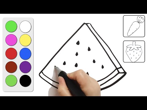 Dessiner les fruits et les légumes - Coloriage facile