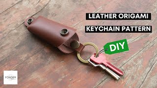 DIY Leather Origami Keychain PDF Pattern Tutorial