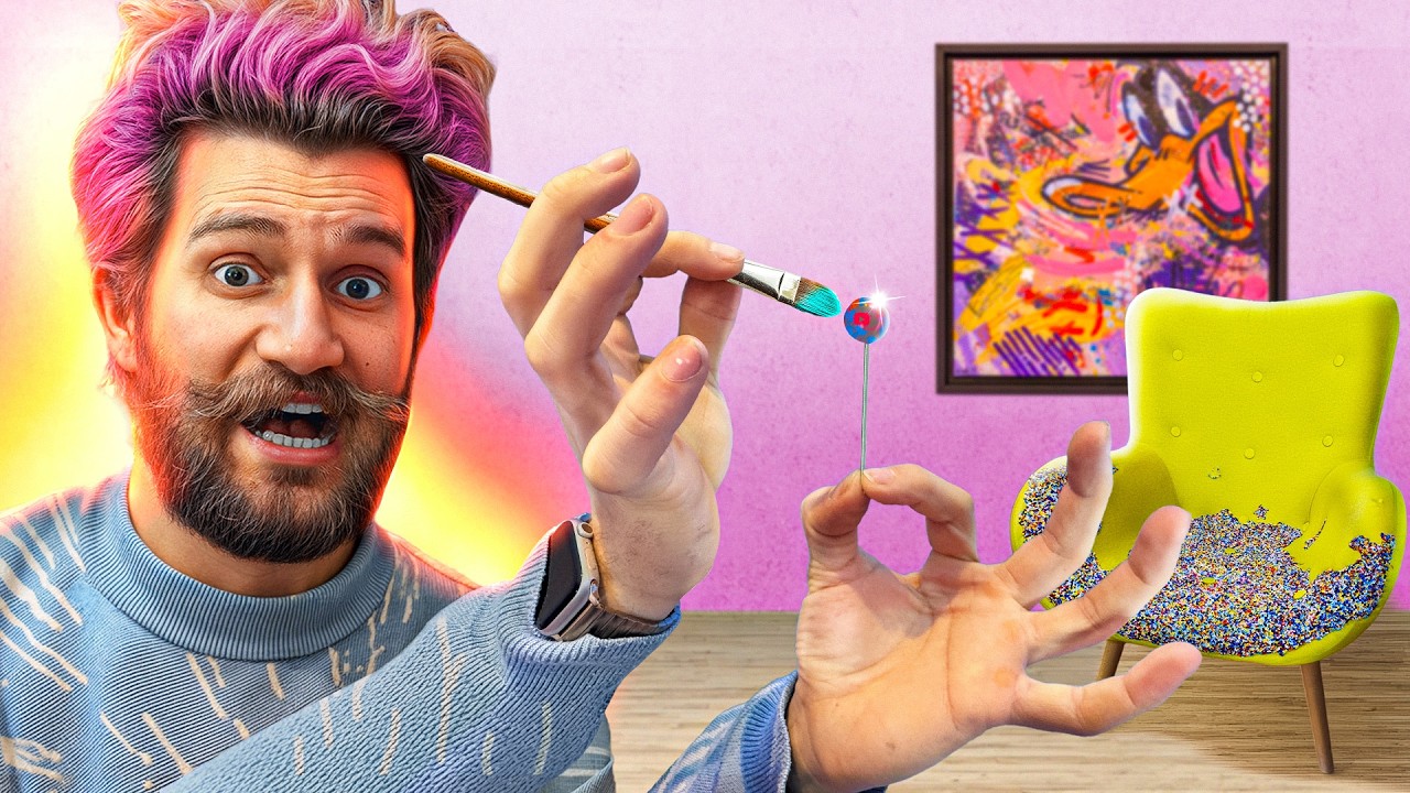 CAN I PAINT on the SMALLEST pin in the world? 📍 (With Zelfino)